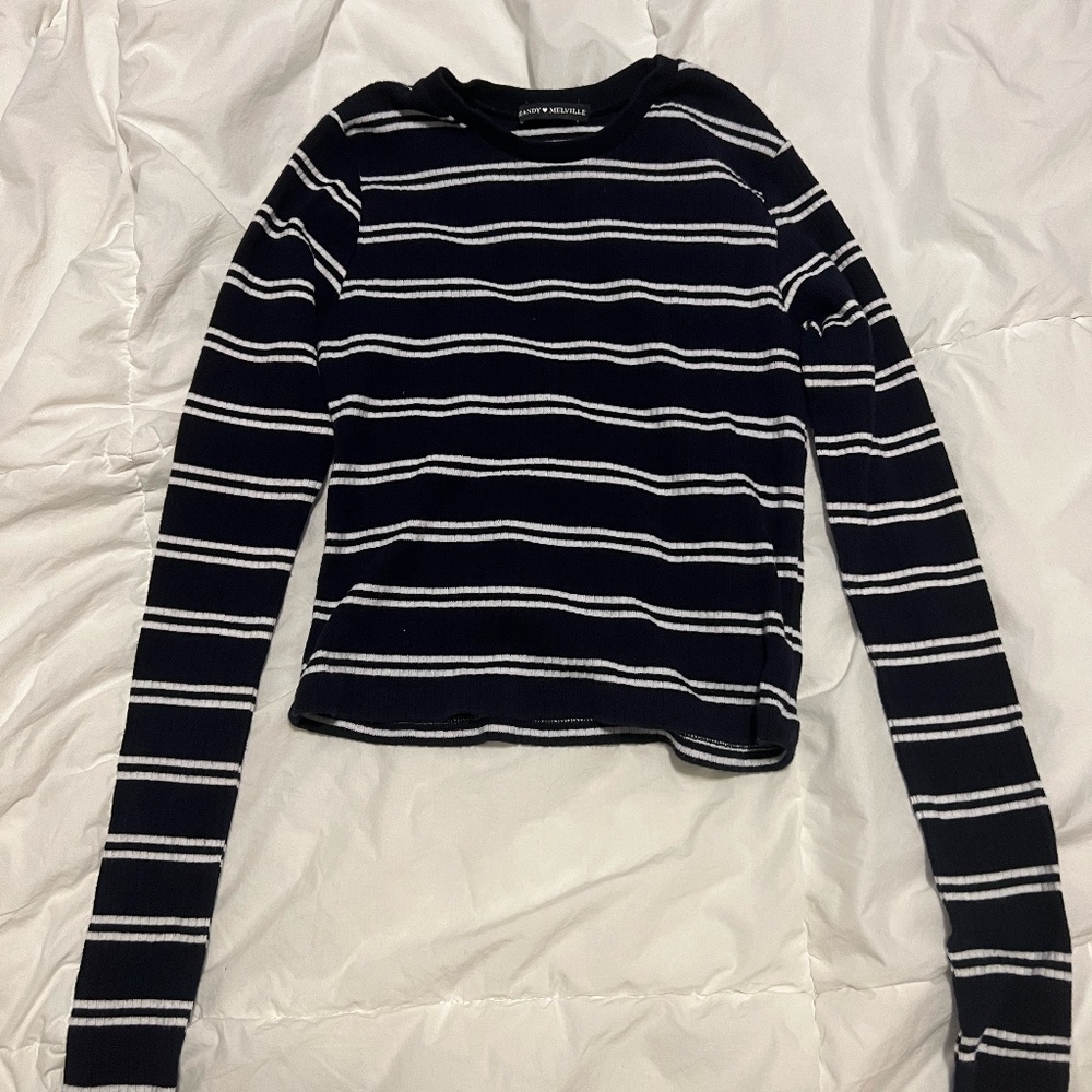 Brandy Melville Cropped Striped Shirt